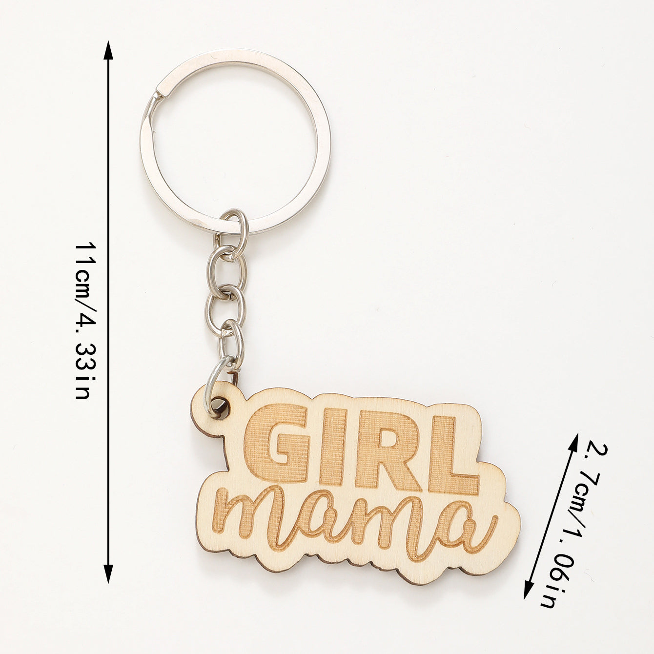 Wholesale MAMA Puzzle Wooden Keychain